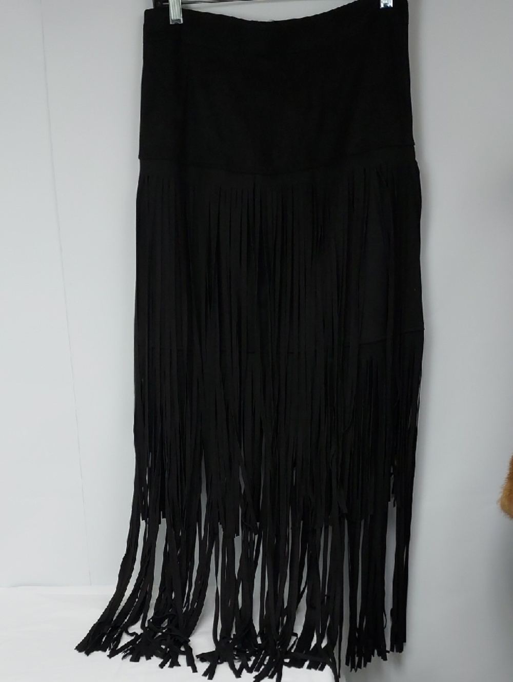 Pinto Ranch Black Long Fringe Maxi Skirt, New With Tags.